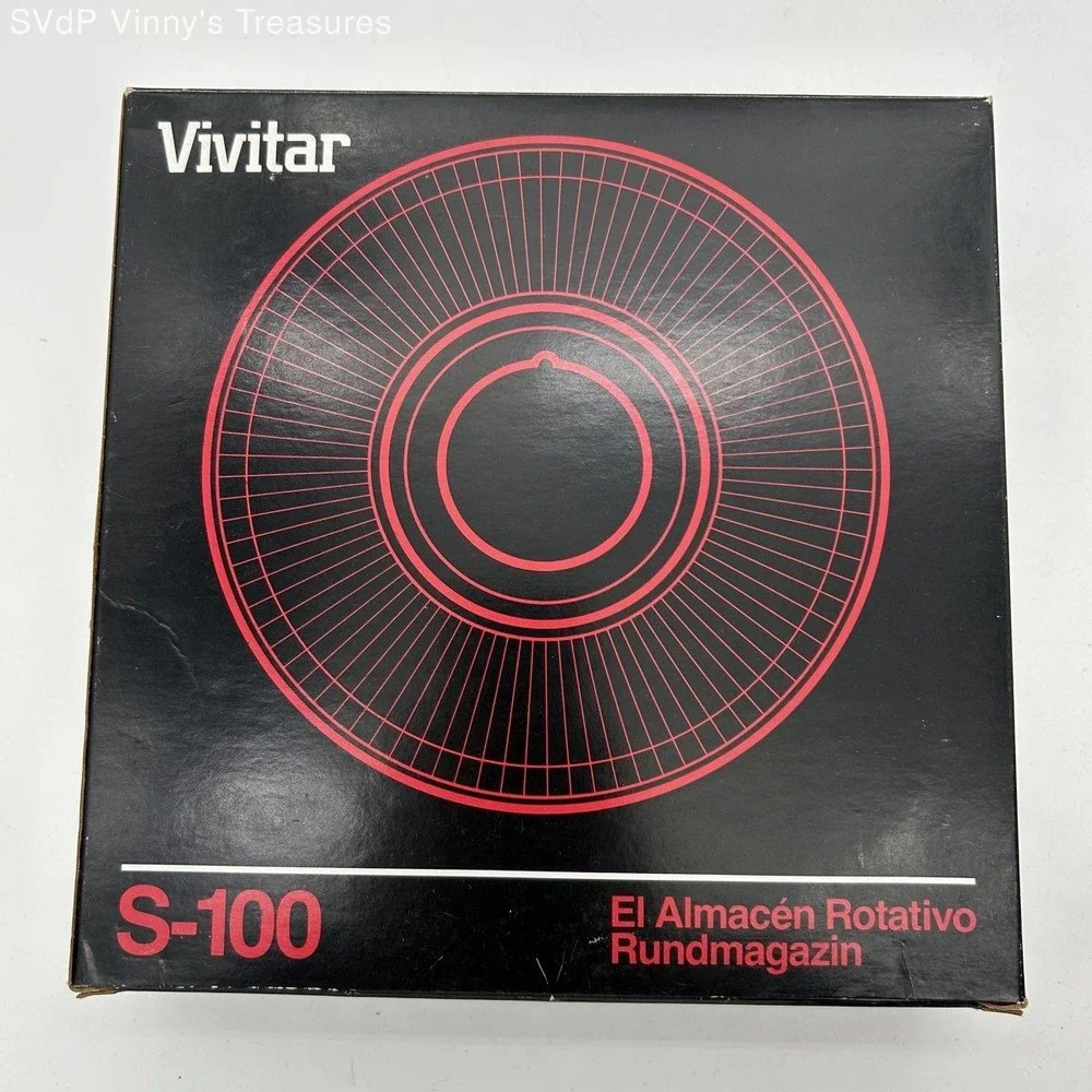 Vintage Vivitar S-100 Rotary Slide Tray 100 Capacity 2x2 Slides NOS New Box